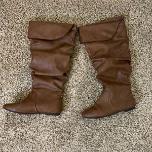 Lower Eastside Tall Brown Boots. Size 7 1/2 wide. Very lightly worn. Excellent.
